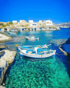 Kimolos island on a cruise