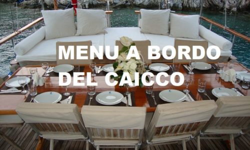 Menu in caicco